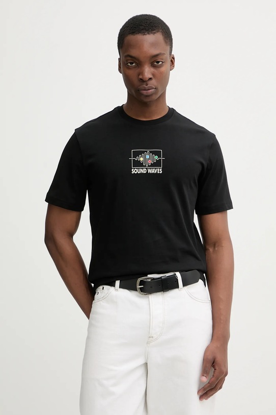 Дрехи Памучна тениска United Colors of Benetton 3MI5U10BG черен