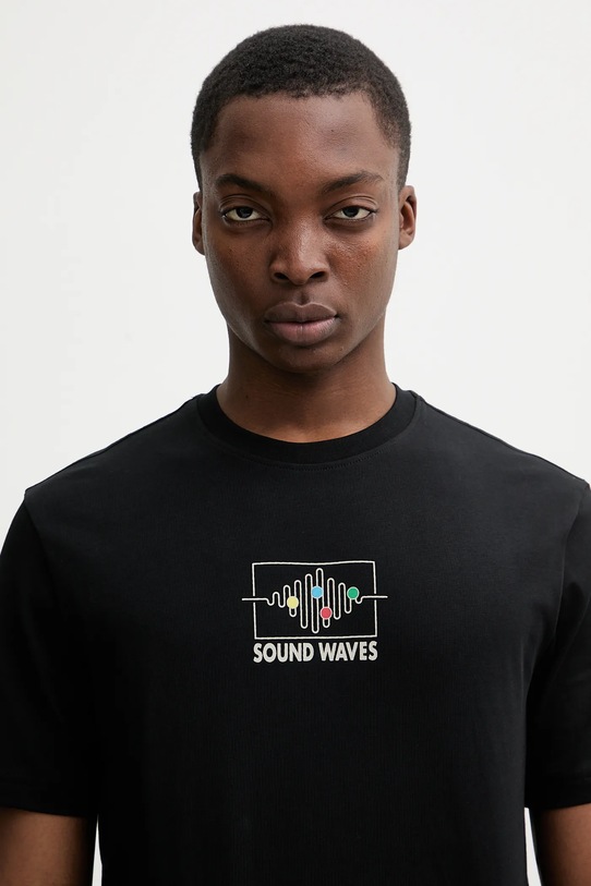 Памучна тениска United Colors of Benetton черен 3MI5U10BG