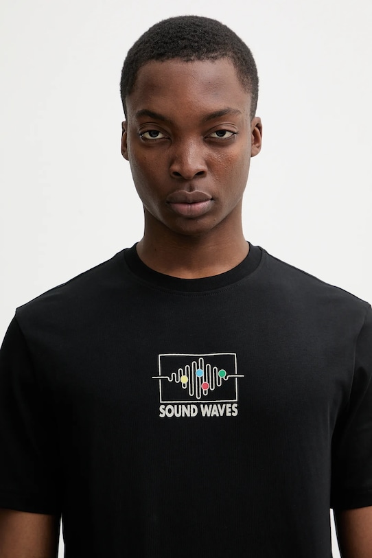 Памучна тениска United Colors of Benetton черен 3MI5U10BG