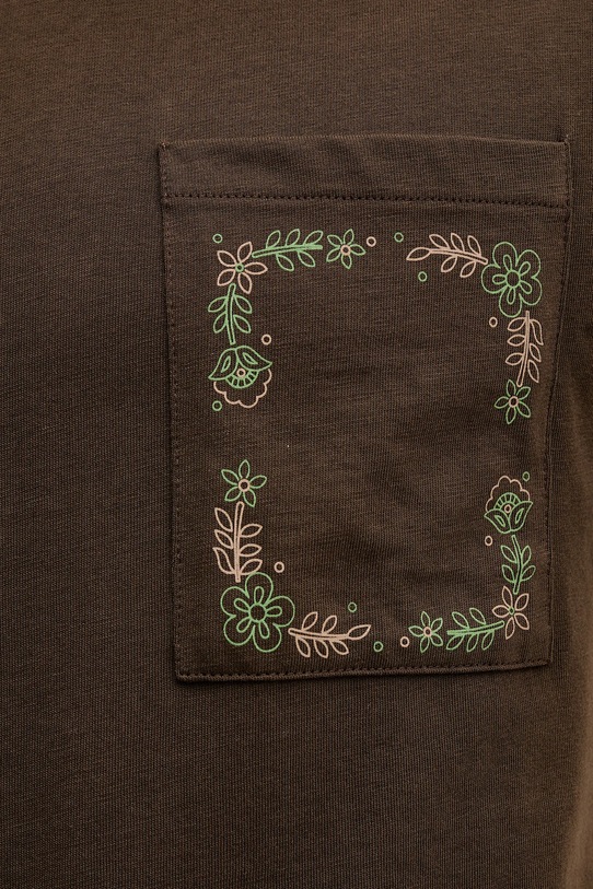 United Colors of Benetton t-shirt bawełniany 3MI5U10B5 brązowy