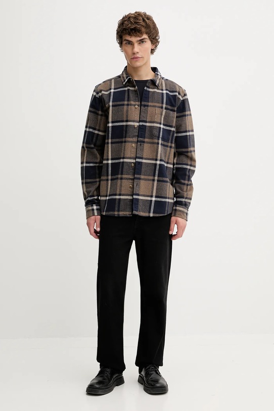 Bally t-shirt bawełniany MJE0AY granatowy AW25