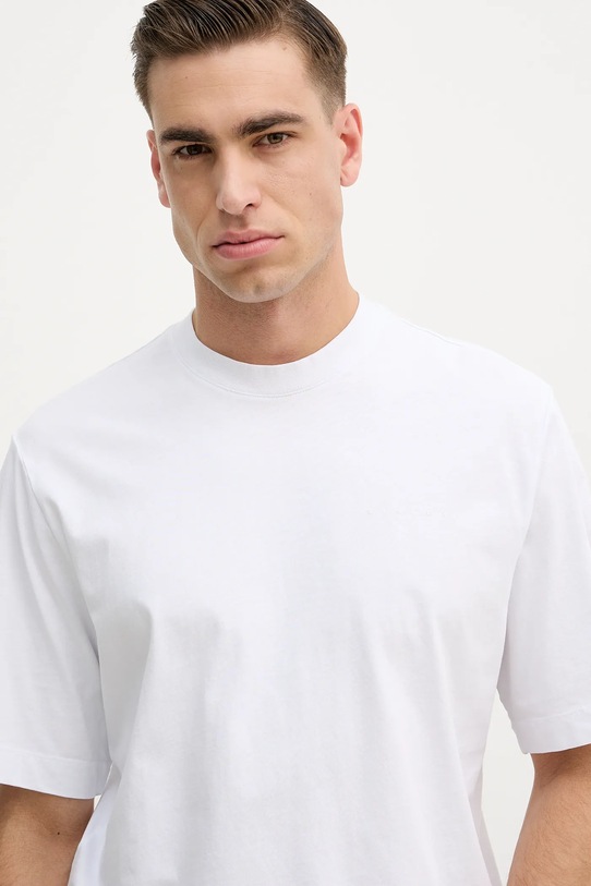 Sisley t-shirt bawełniany biały 3UYBS104T