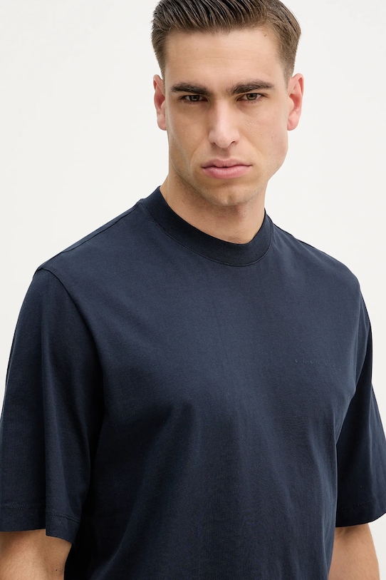 Sisley t-shirt bawełniany granatowy 3UYBS104T