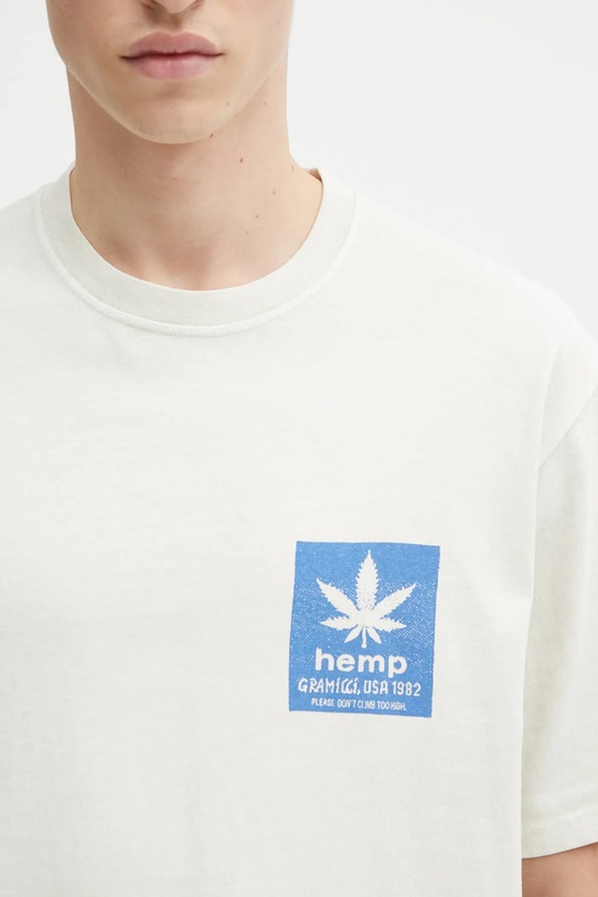 Gramicci t-shirt bawełniany Hemp beżowy G5FU.T081
