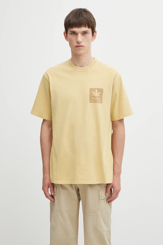 Odzież Gramicci t-shirt bawełniany Hemp G5FU.T081 żółty