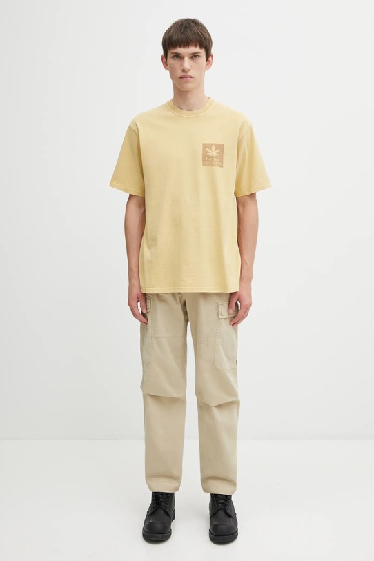 Gramicci t-shirt bawełniany Hemp G5FU.T081 żółty