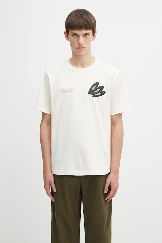 Filling Pieces t-shirt bawełniany T-shirt DJ 422520500241 beżowy AW25