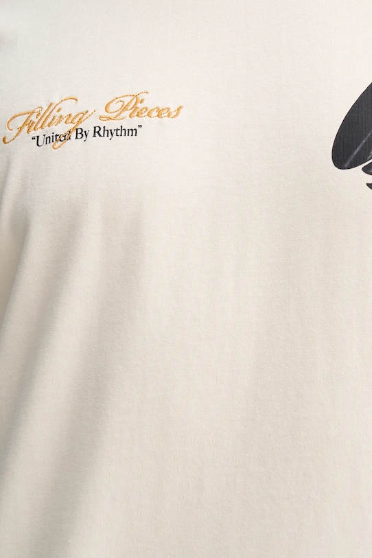 Filling Pieces t-shirt bawełniany T-shirt DJ 422520500241 beżowy