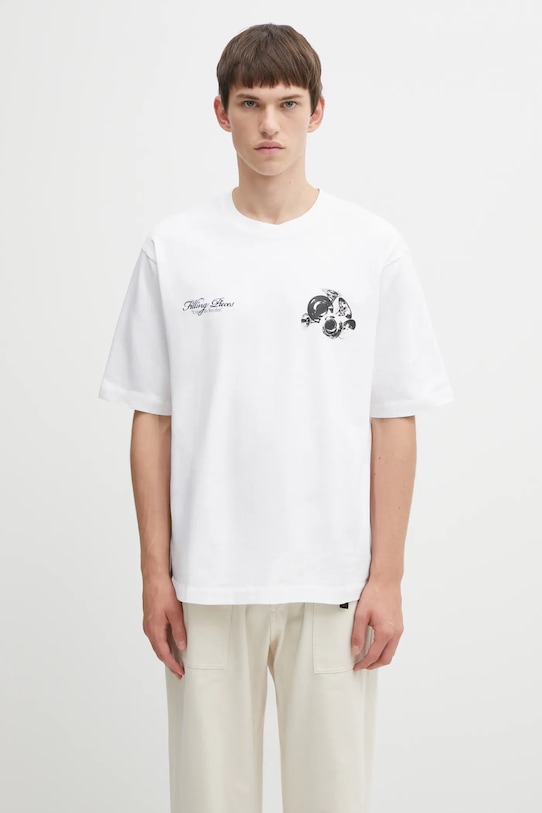 Одяг Бавовняна футболка Filling Pieces Boxy Bouquet 422520501122 білий