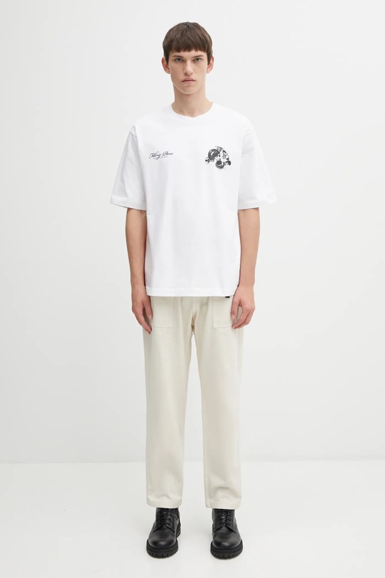 Filling Pieces t-shirt bawełniany Boxy Bouquet 422520501122 biały