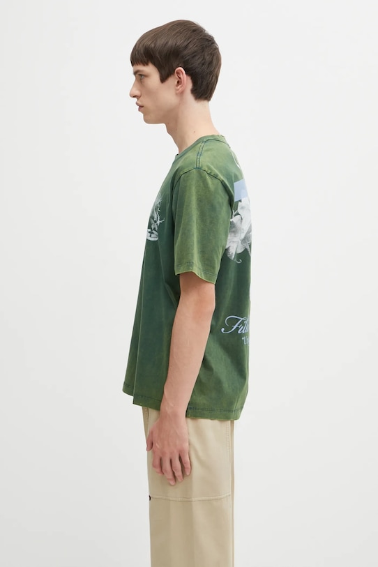 Filling Pieces t-shirt bawełniany Grammophone 422520500236 zielony AW25