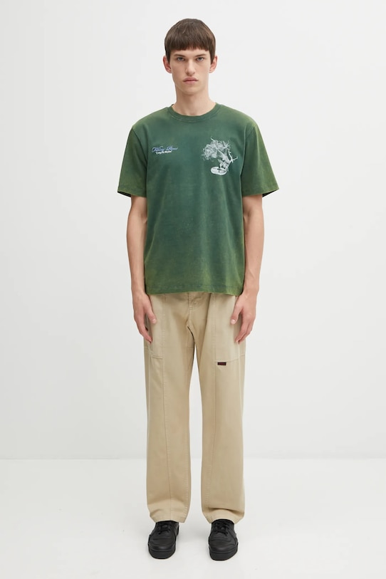 Filling Pieces t-shirt bawełniany Grammophone 422520500236 zielony