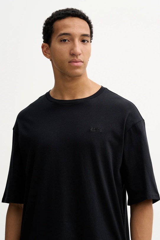 Converse t-shirt bawełniany czarny CVM5T800