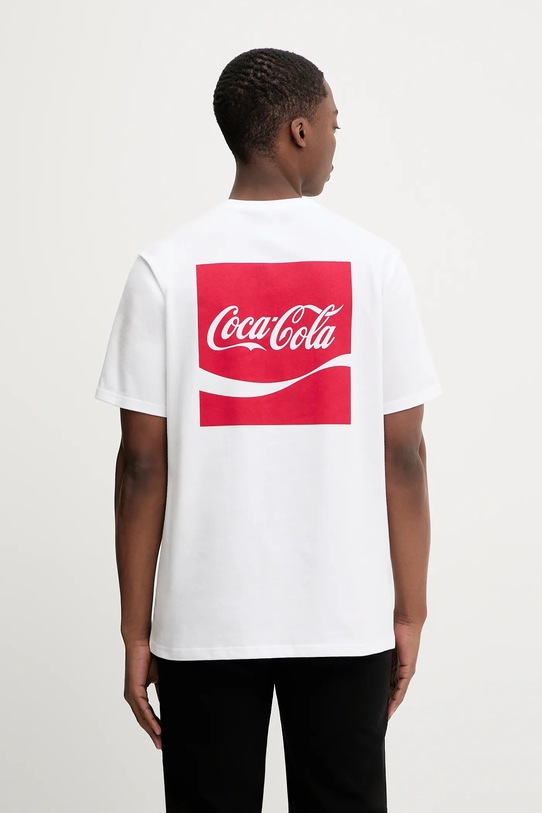 Odzież Converse t-shirt bawełniany x Coca Cola CVM5T514 biały