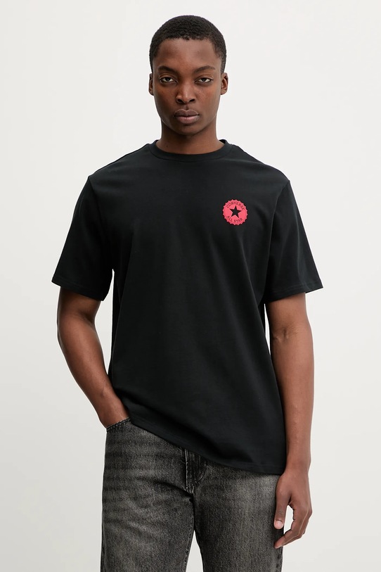 Odzież Converse t-shirt bawełniany x Coca Cola CVM5T514 czarny