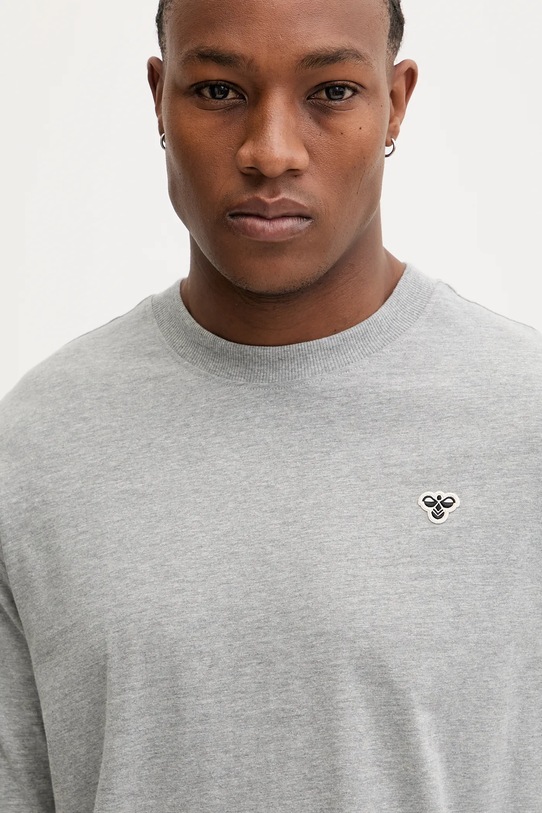 Hummel t-shirt bawełniany szary 230780