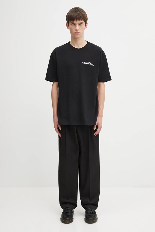 Памучна тениска Wacko Maria 25FW.WMT.WT08 черен