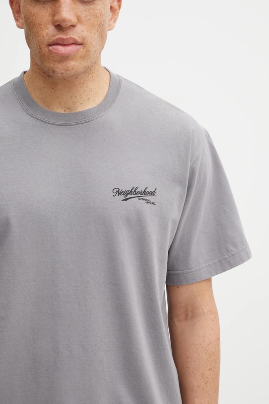NEIGHBORHOOD t-shirt bawełniany NH. TEE SS-8 szary 252PCNH.ST08