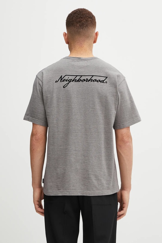 Odzież NEIGHBORHOOD t-shirt bawełniany HEATHER FABRIC 252UWNH.CSM10 szary