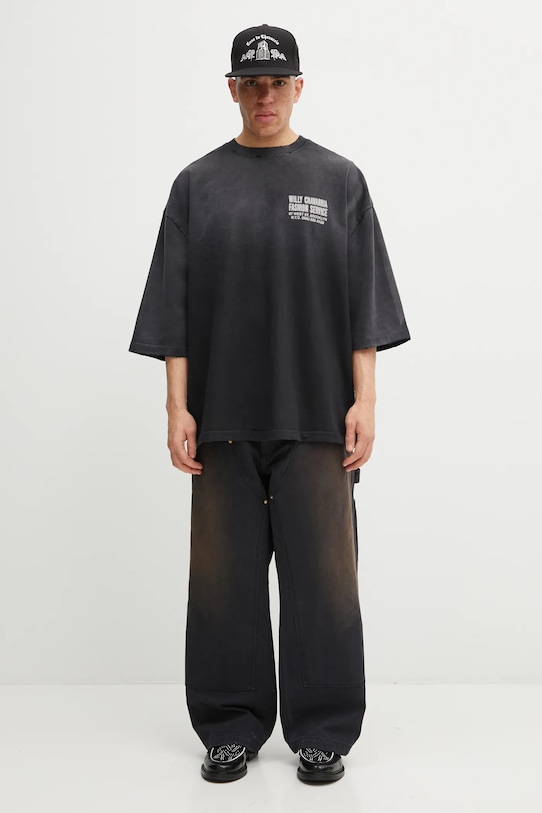 Willy Chavarria cotton t-shirt Fashion Services Buffalo WCJSY0110.001 black