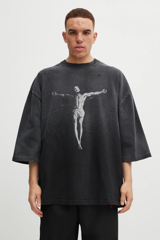 Willy Chavarria t-shirt bawełniany Tarantula Buffalo nadruk czarny WCJSY0142.001