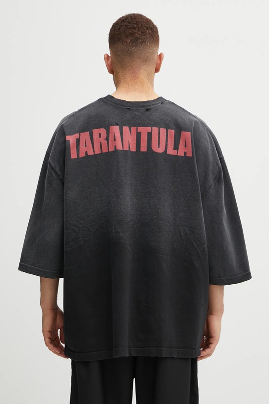Odzież Willy Chavarria t-shirt bawełniany Tarantula Buffalo WCJSY0142.001 czarny