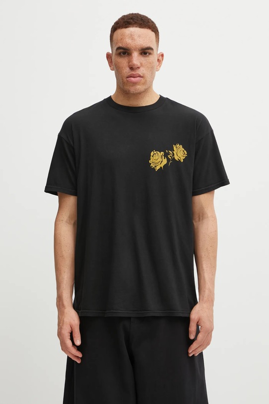 Odzież Willy Chavarria t-shirt bawełniany Willy Label Easy WCJSY0147.001 czarny