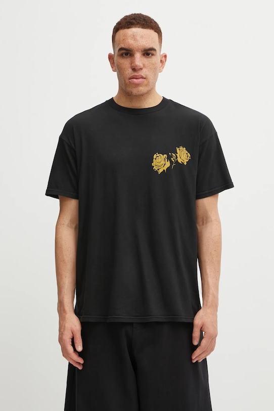 Îmbrăcăminte Willy Chavarria tricou din bumbac Willy Label Easy WCJSY0147.001 negru