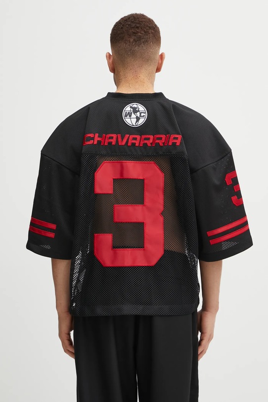 Odzież Willy Chavarria t-shirt Willy Football Jersey WCJSY0149.001 czarny