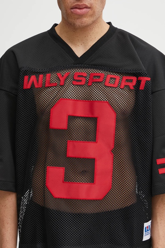 Willy Chavarria t-shirt Willy Football Jersey czarny WCJSY0149.001