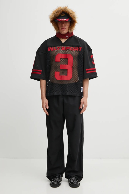 Willy Chavarria t-shirt Willy Football Jersey WCJSY0149.001 czarny