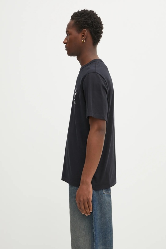 Café Kitsuné t-shirt bawełniany Coffee Cup Relax CKMU00102KJ7014 czarny AW25