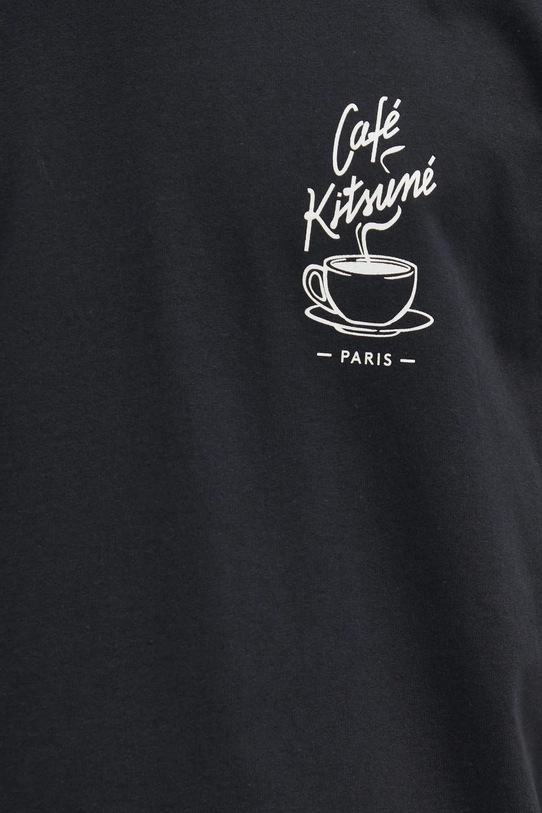 Café Kitsuné t-shirt bawełniany Coffee Cup Relax czarny CKMU00102KJ7014