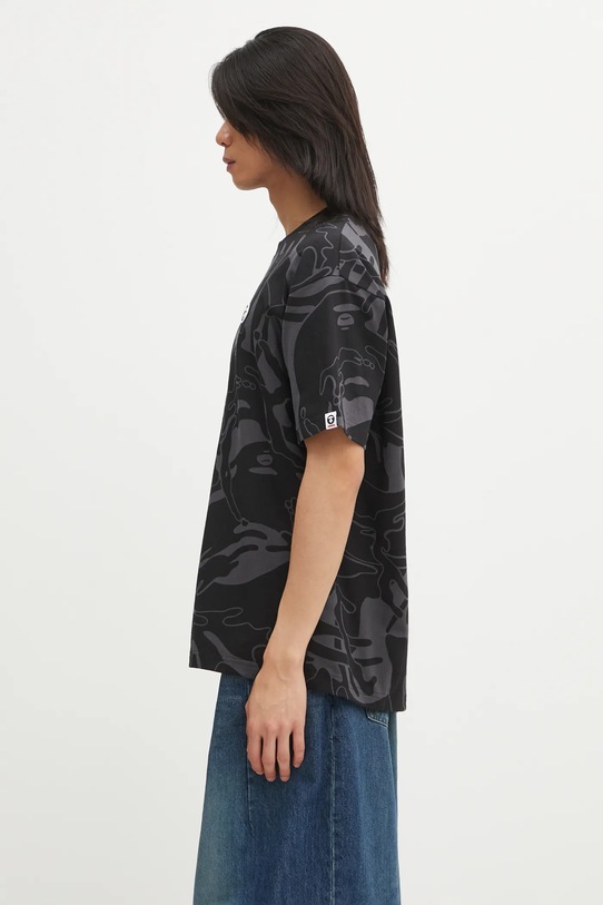 AAPE t-shirt bawełniany Now AAPTEM1602XXO czarny AW25