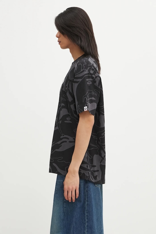 AAPE t-shirt bawełniany Now AAPTEM1602XXO czarny AW25