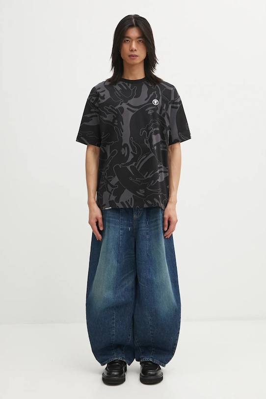 AAPE t-shirt bawełniany Now AAPTEM1602XXO czarny