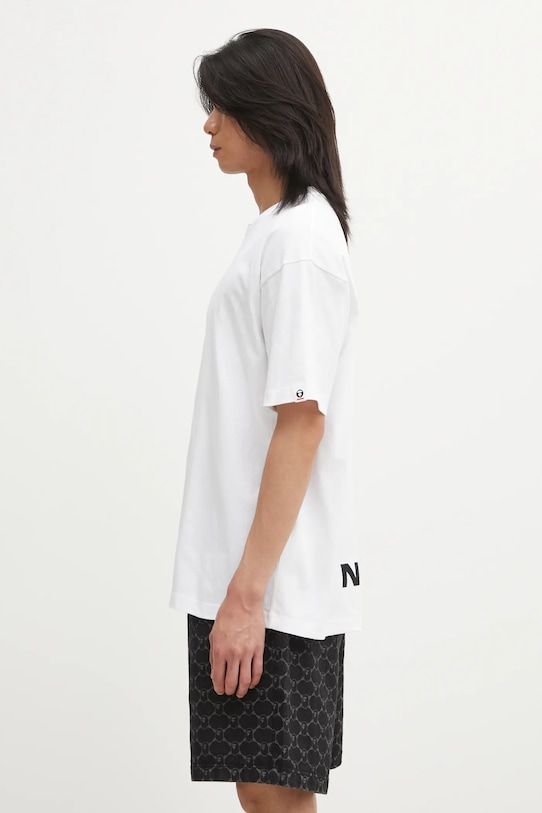 AAPE t-shirt bawełniany Clover Now AAPTEM1601XXO biały AW25