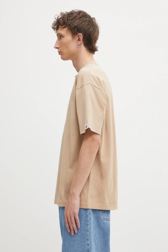 AAPE t-shirt bawełniany Clover Now AAPTEM1601XXO beżowy AW25
