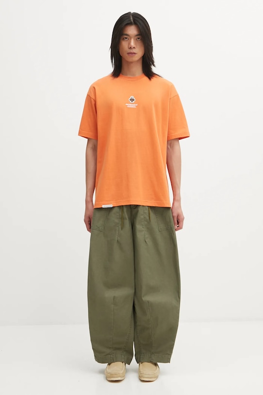 AAPE t-shirt bawełniany Clover Now AAPTEM1601XXO pomarańczowy