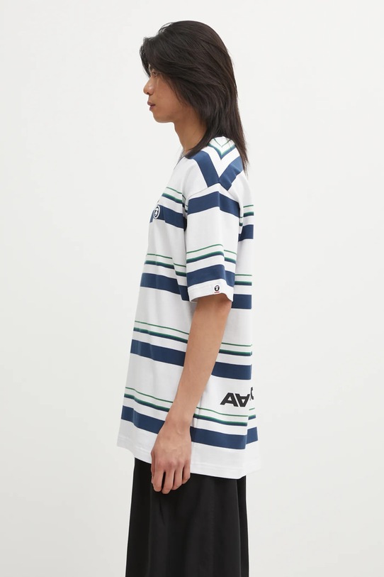 AAPE t-shirt bawełniany Now AAPTEM1605XXO biały AW25