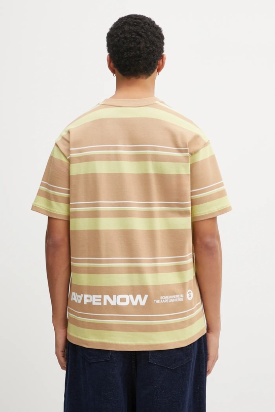 Odzież AAPE t-shirt bawełniany Now AAPTEM1605XXO zielony