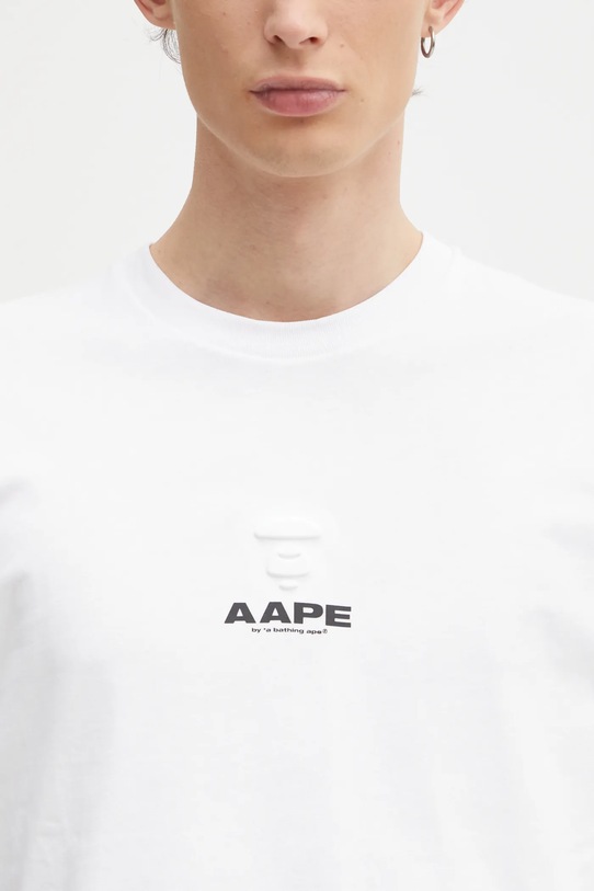 AAPE t-shirt bawełniany Basic biały AAPTEM1647XXO