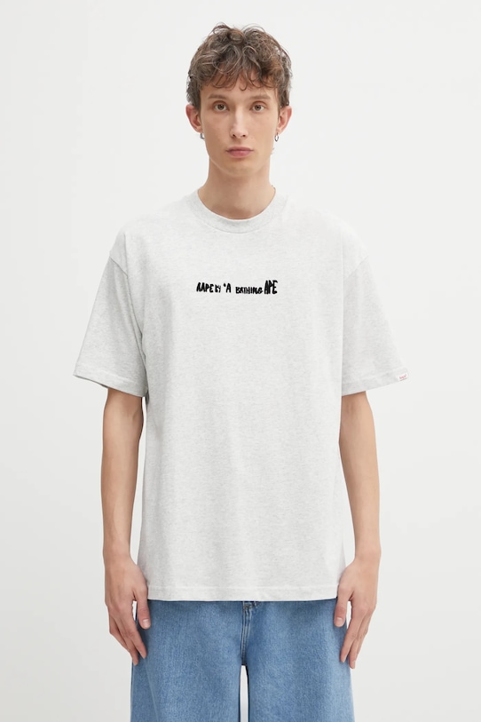 Odzież AAPE t-shirt bawełniany Theme Main AAPTEM1755XAP szary