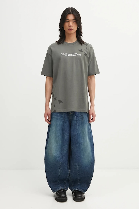 AAPE t-shirt bawełniany Theme Main AAPTEM1756XXP zielony