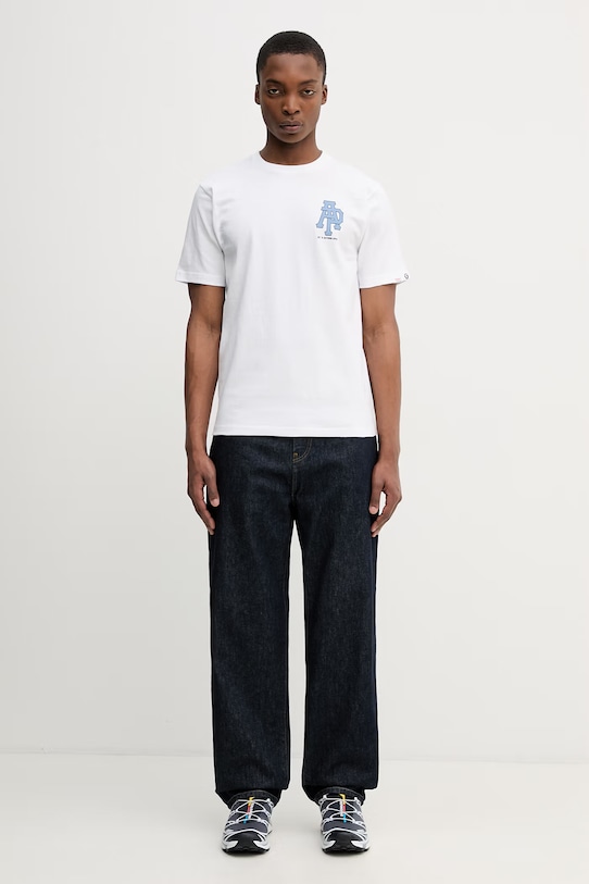 AAPE cotton t-shirt Basic AAPTEM1732XXP white