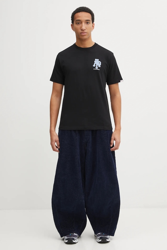 AAPE t-shirt bawełniany Basic AAPTEM1732XXP czarny