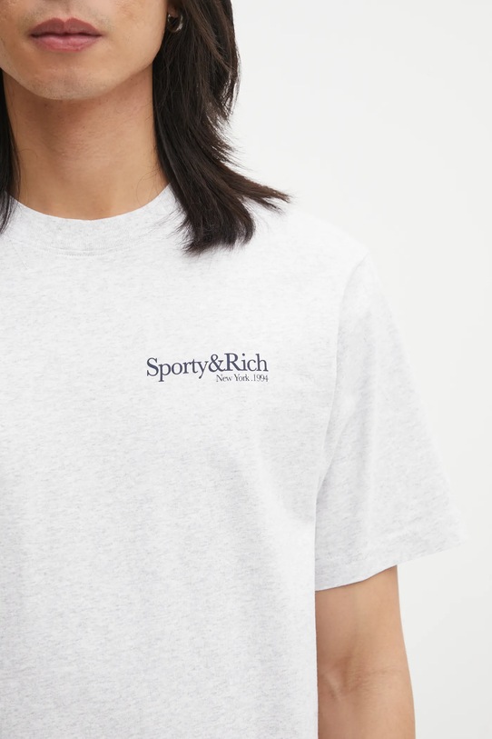 Sporty & Rich t-shirt bawełniany Run Club szary TO04362175GY03