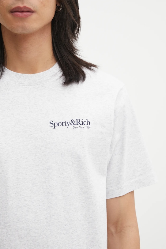 Sporty & Rich t-shirt bawełniany Run Club szary TO04362175GY03