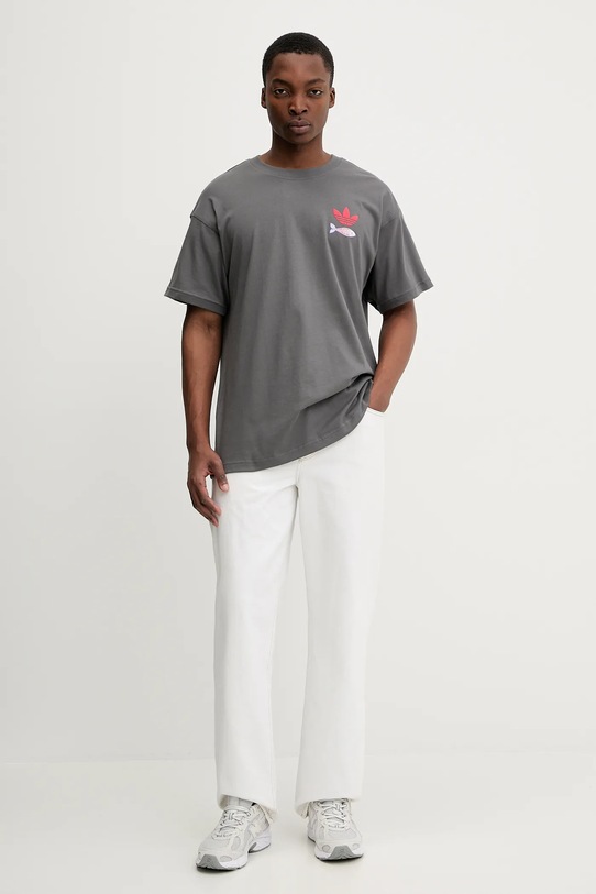 adidas Originals t-shirt bawełniany Sardines KY2922 szary AW25