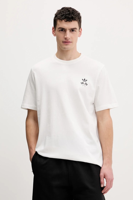 adidas Originals t-shirt bawełniany Racing Car regular biały KY2925